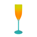 Taça Champagne 180 ML Cores Especiais