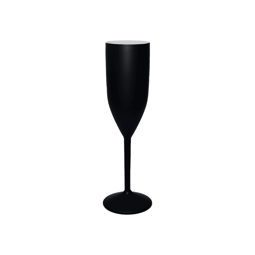 Taça Champagne 180 ML Preto Fosco
