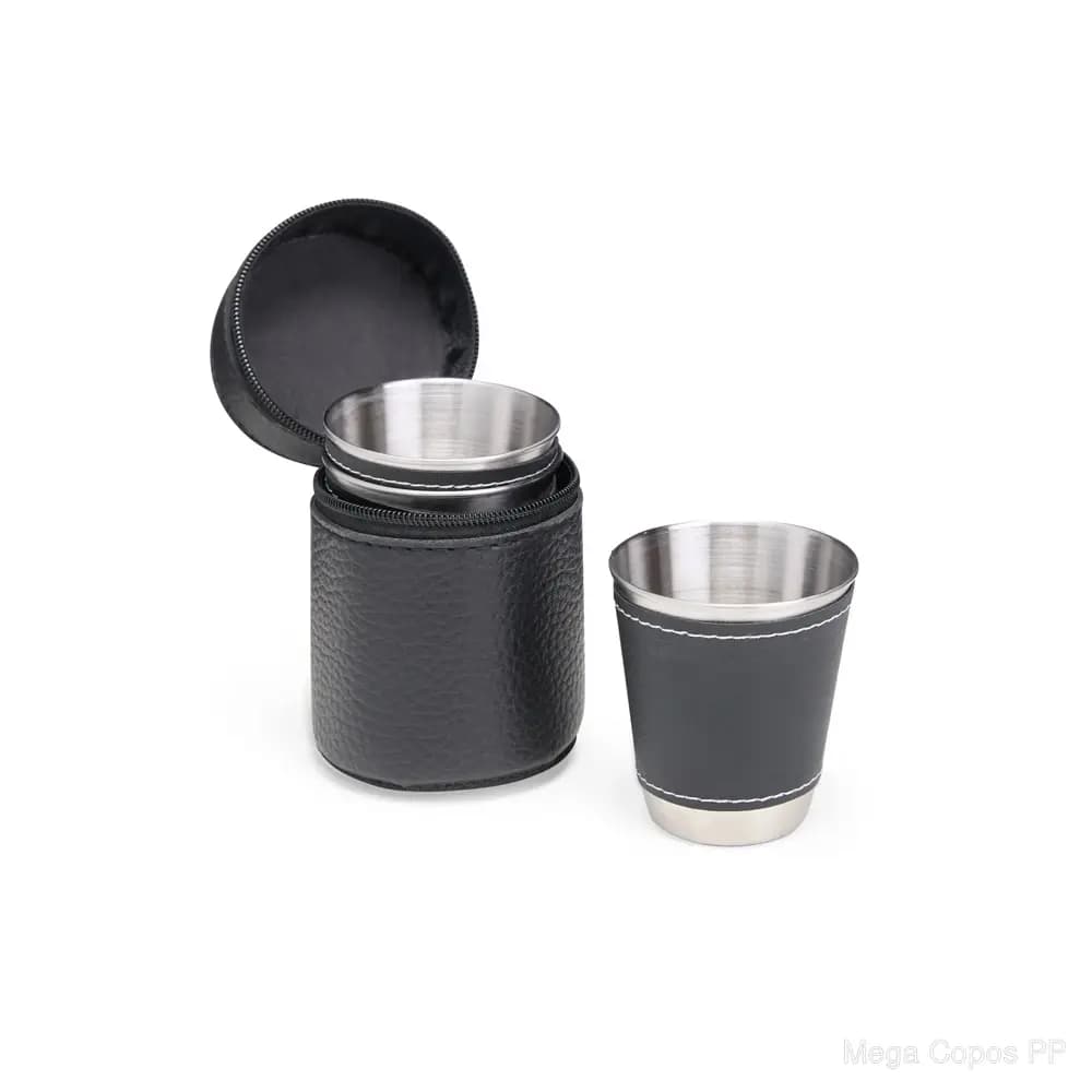 Kit Copo Inox 50ml 4 Peças | Mega Copos PP