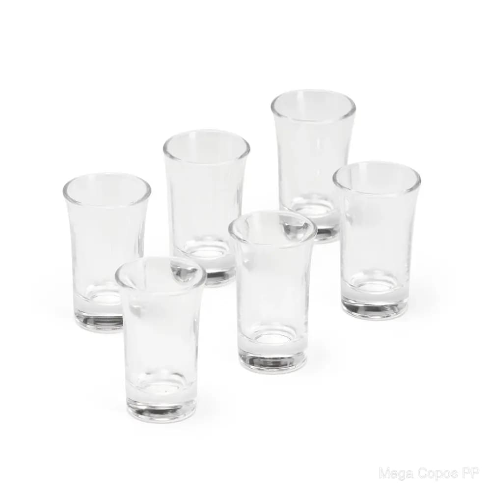 Kit Copo Vidro 50ml 6 Peças | Mega Copos PP