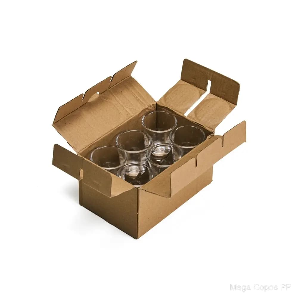 Kit Copo Vidro 30ml 6 Peças | Mega Copos PP