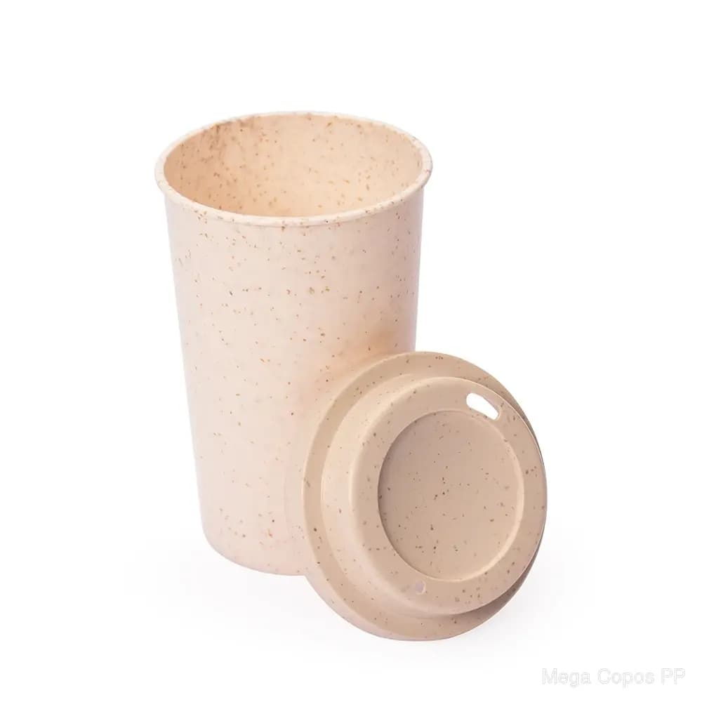 Copo Fibra de Arroz 400ml | Mega Copos PP