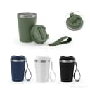 Copo de viagem em aço inox 90% reciclado com parede dupla e acabamento em mate 440 mL | Mega Copos PP