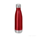 Garrafa em aço inox de parede dupla térmica, isolada a vácuo, com tampa em aço inox 510 mL | Mega Copos PP