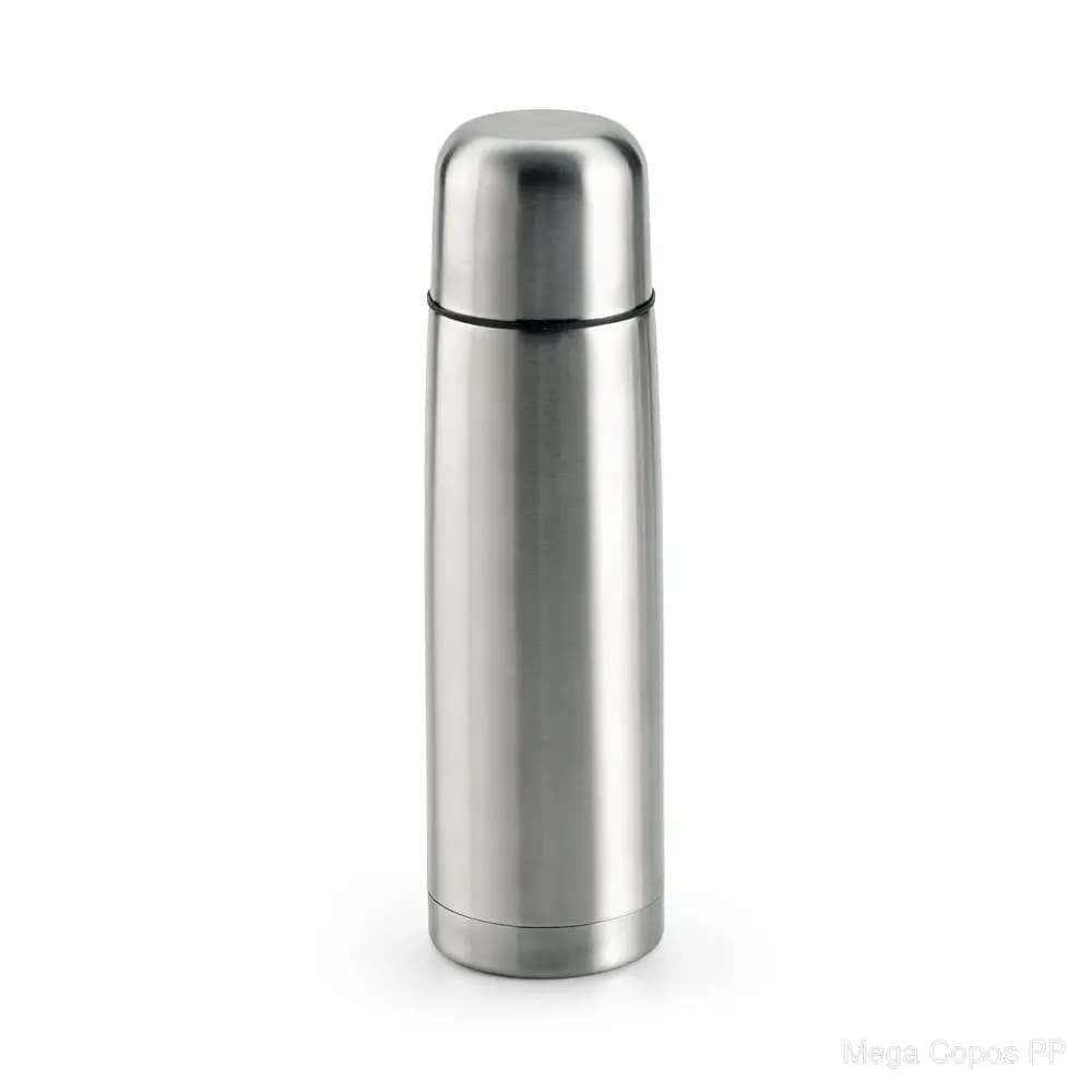 Garrafa em aço inox de parede dupla térmica, isolada a vácuo 500 mL | Mega Copos PP