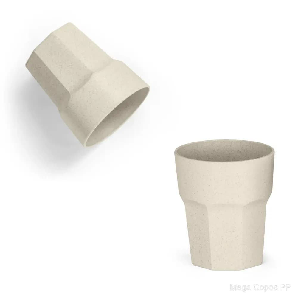Copo em fibra de arroz (60%) e PP (40%) 400 mL | Mega Copos PP