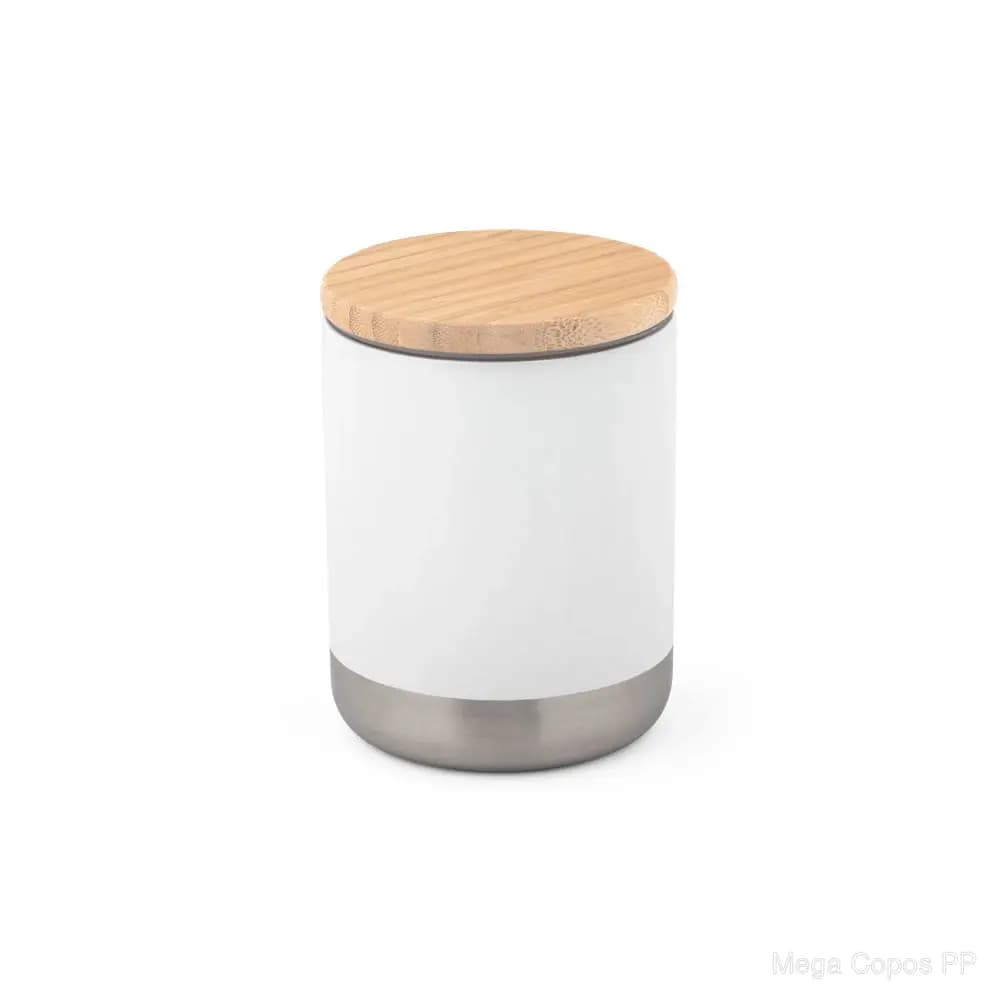 Copo de viagem em aço inox, térmico com parede dupla isolada a vácuo 370 mL | Mega Copos PP