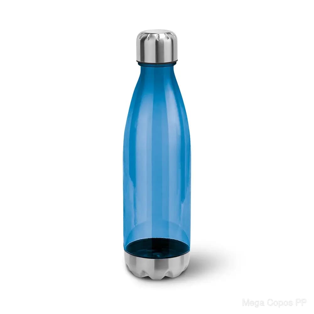 Squeeze em AS, com tampa e base em aço inox 700 mL | Mega Copos PP