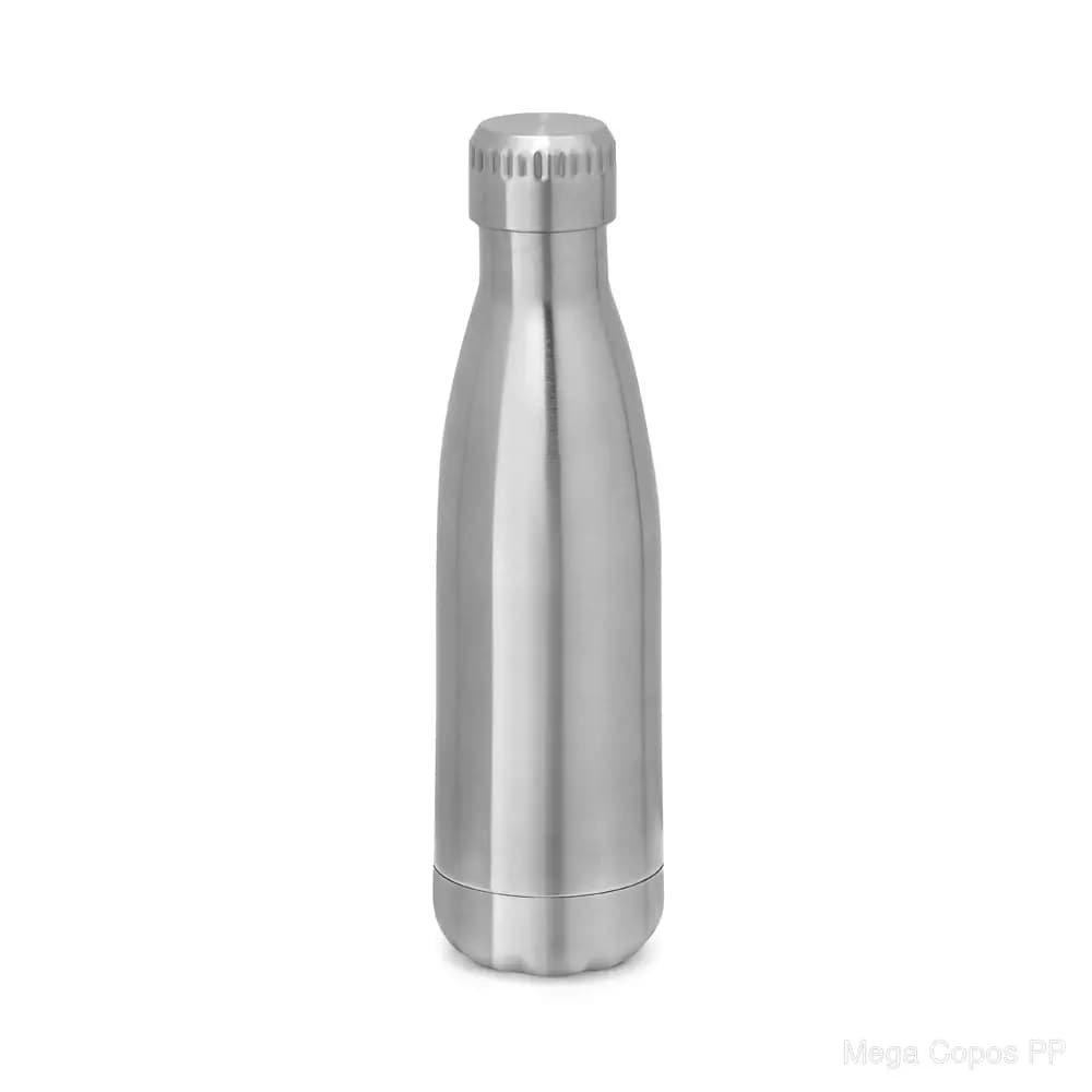 Garrafa para sublimação em aço inox de parede dupla térmica, isolada a vácuo, com tampa em aço inox 510 mL | Mega Copos PP