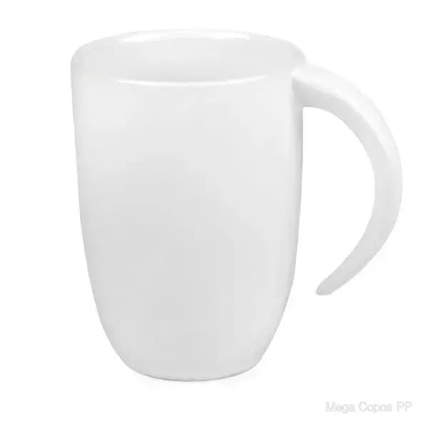 Caneca em Cerâmica Branca - 350ml | Mega Copos PP