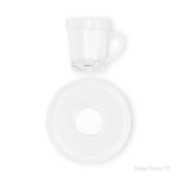 Xicara Express com Pires Americano - 90 Ml | Mega Copos PP