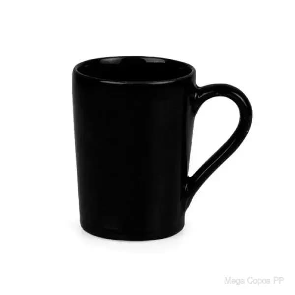 Caneca em Cerâmica Preta - 230ml - com Caixa | Mega Copos PP