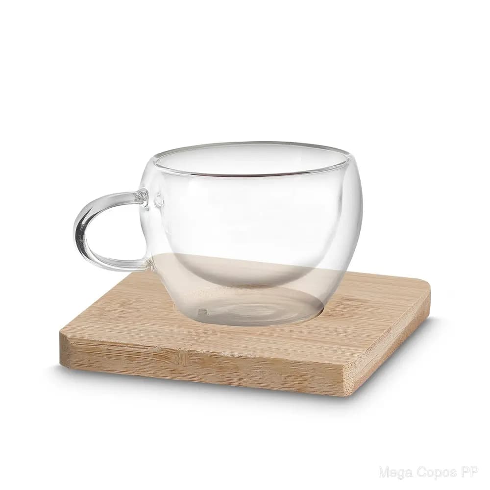 Conjunto de Xícaras de Vidro Borossilicato | Mega Copos PP