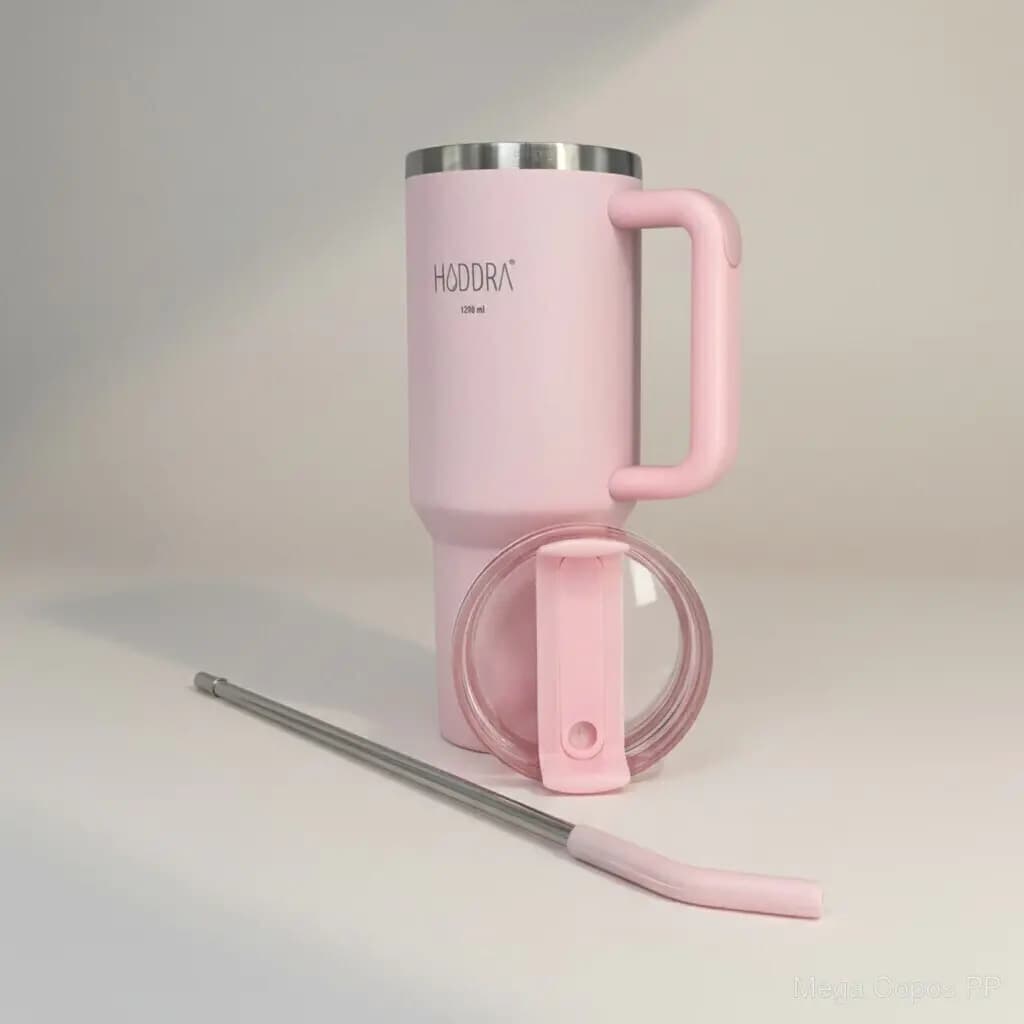 Copo Térmico com Canudo INOX 1200ml - Linha H580 | Mega Copos PP