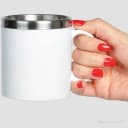 Caneca em Aço Inox/Poliestireno - 300 Ml | Mega Copos PP