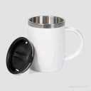 Caneca em Aço Inox / Poliestireno - 400 Ml | Mega Copos PP