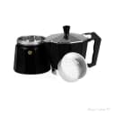 Cafeteira Italiana em Alumínio - Preta - 250ml | Mega Copos PP