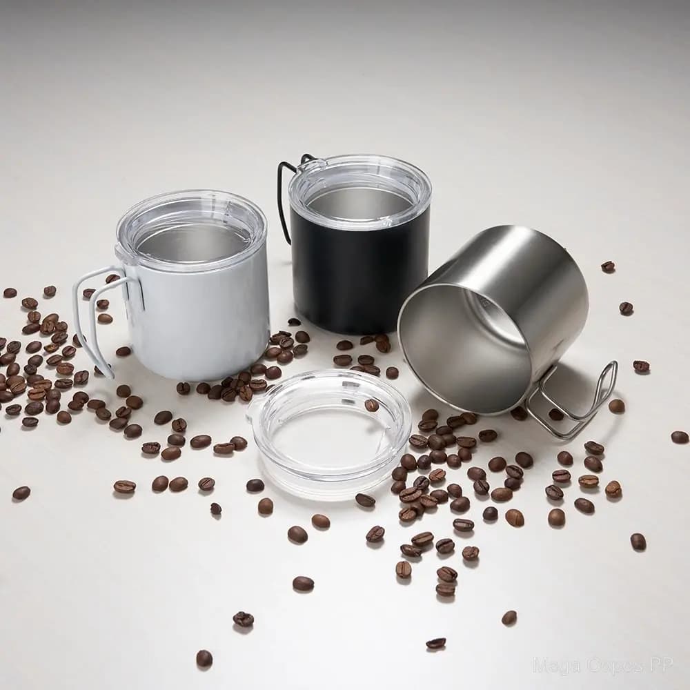 Caneca Inox Parede Dupla 350ml | Mega Copos PP