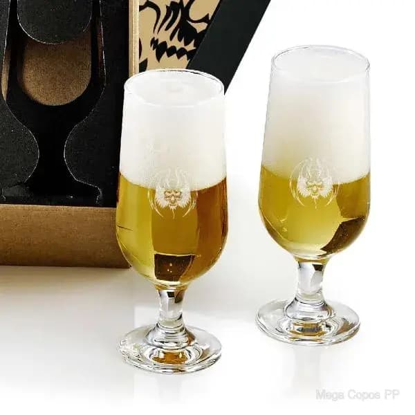 Jogo de Copos Vidro P / Cerveja / Drink 300 Ml - 4 Pçs | Mega Copos PP