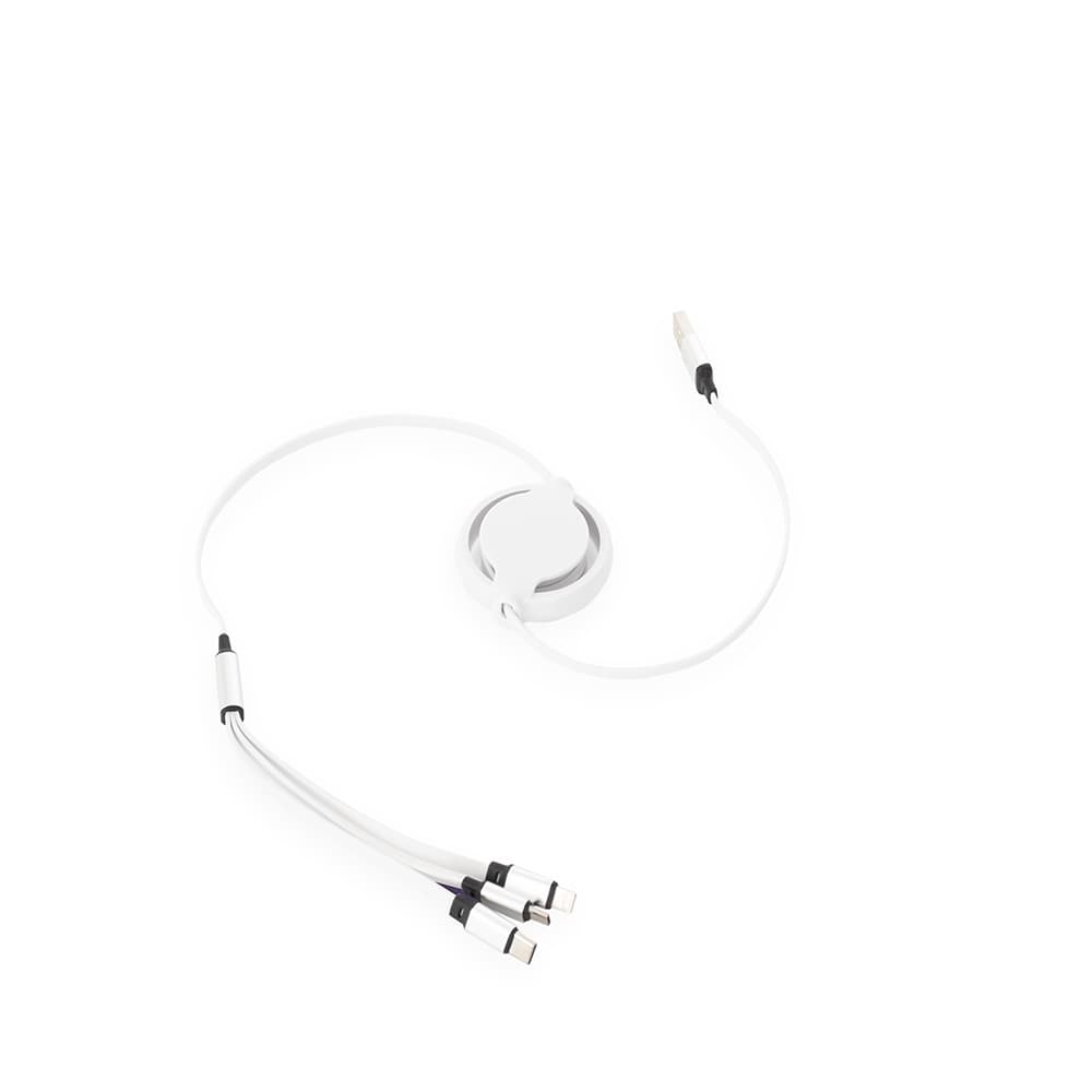Cabo USB Retrátil 3 em 1