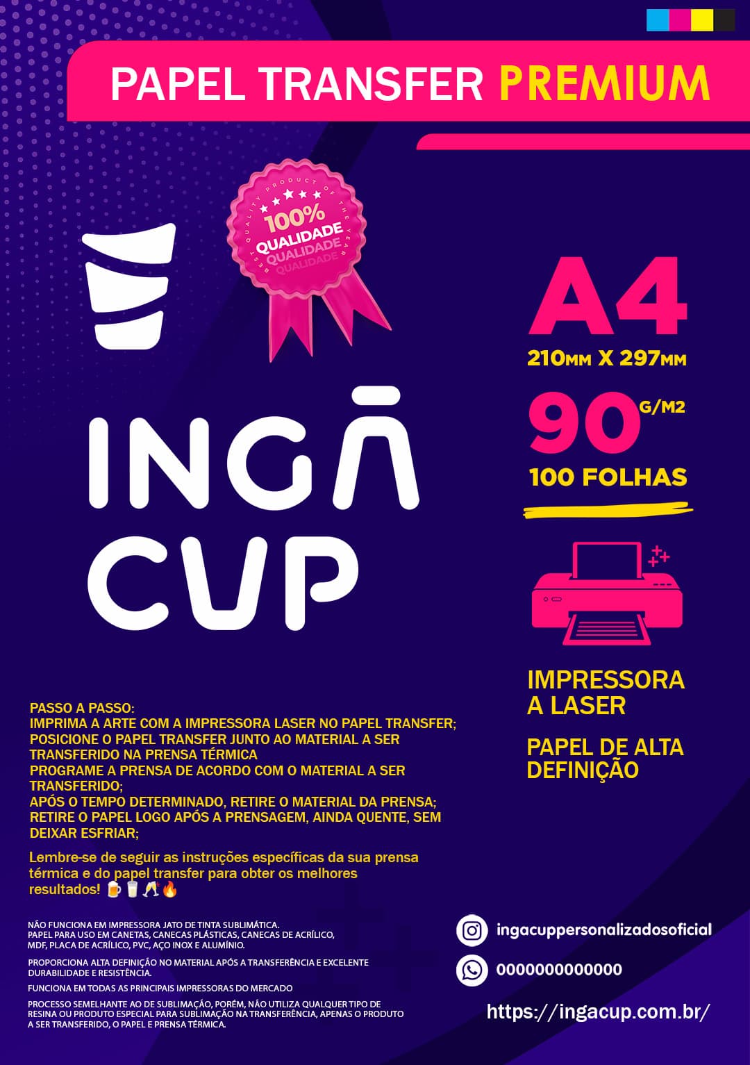Papel Transfer 90g
