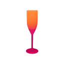 Taça Champagne 180 ML Bicolor