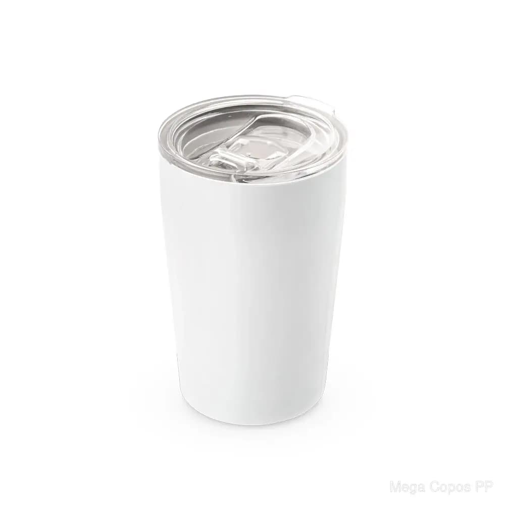 Copo de viagem para sublimação em aço inox de parede dupla térmica, isolada a vácuo 380 mL | Mega Copos PP