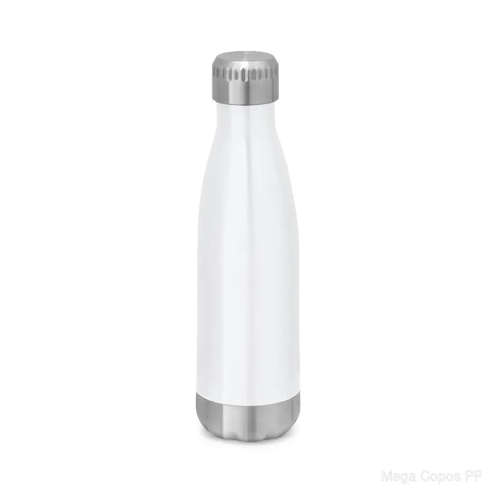 Garrafa em aço inox de parede dupla térmica, isolada a vácuo, com tampa em aço inox 510 mL | Mega Copos PP