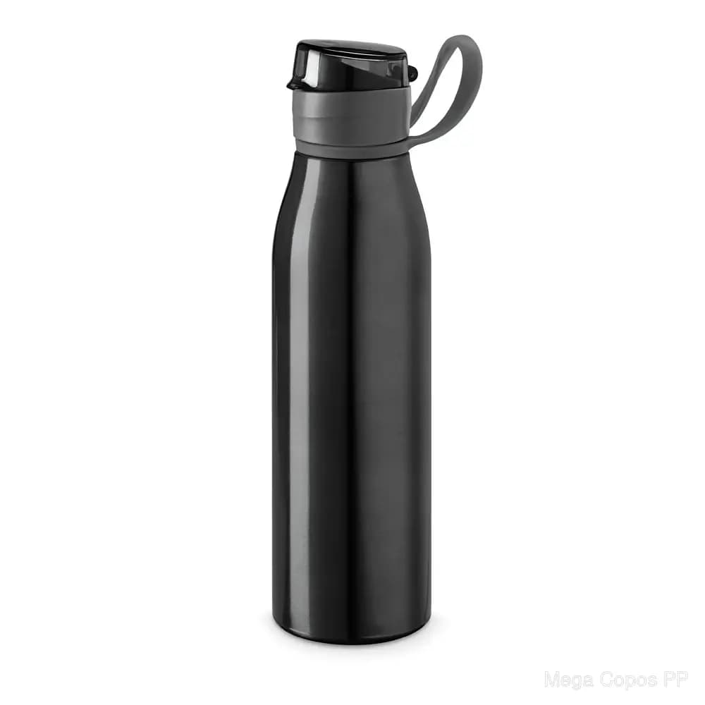 Squeeze em alumínio e tampa flip flop em AS e PP 650 mL | Mega Copos PP
