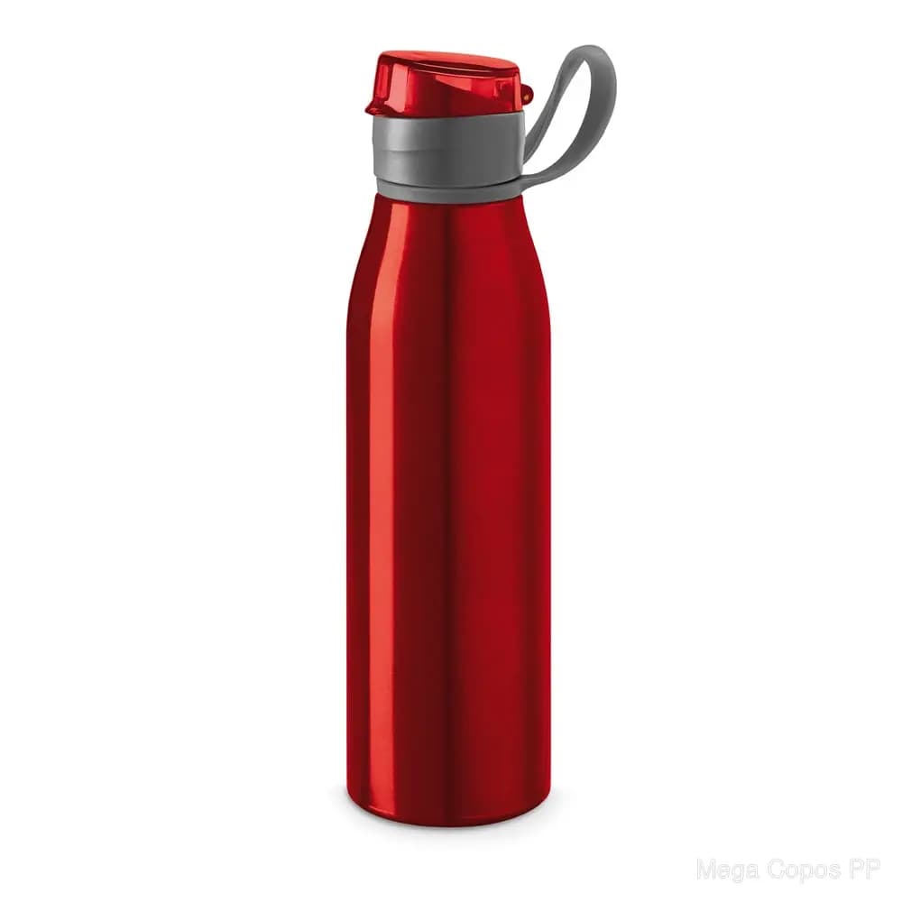 Squeeze em alumínio e tampa flip flop em AS e PP 650 mL | Mega Copos PP